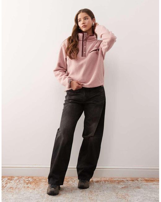 Columbia Brown Helvetia Ii Cropped Half Snap Fleece