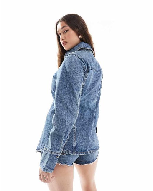 ASOS Blue Denim Cinched Shirt