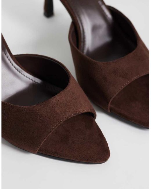 SEQWL Wide Fit Brown Ocon Heeled Sandals