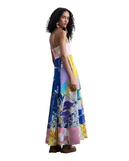 Desigual Blue Printed Maxi Dress