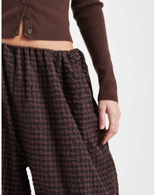 ASOS Geruite Broek Van Katoen Met Ballonpijpen in het Multicolor