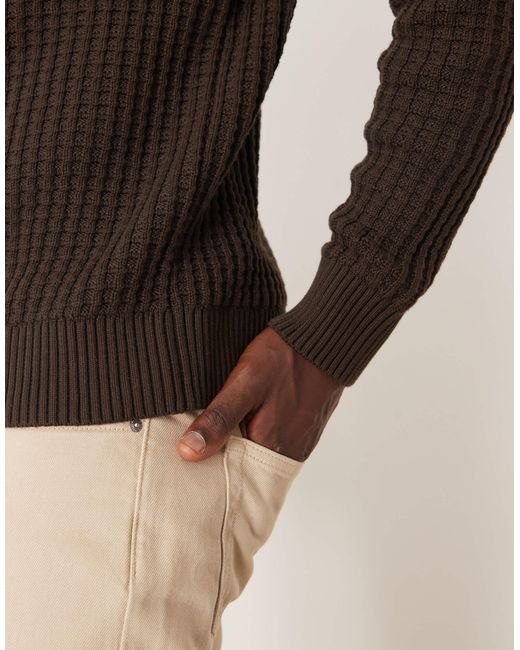 SELECTED – strickpullover in Brown für Herren