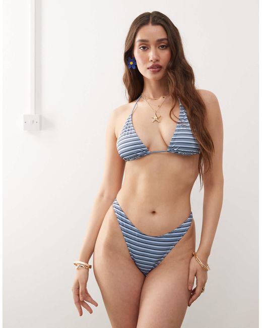 Weekday Blue Triangle Bikini Top
