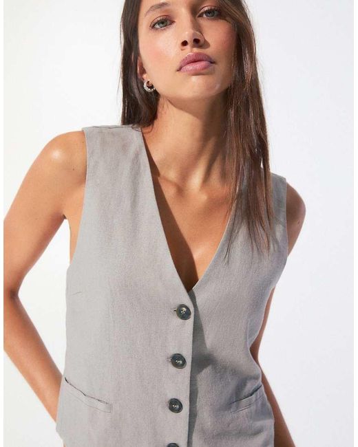 Pull&Bear Rustiek Gilet in het Gray