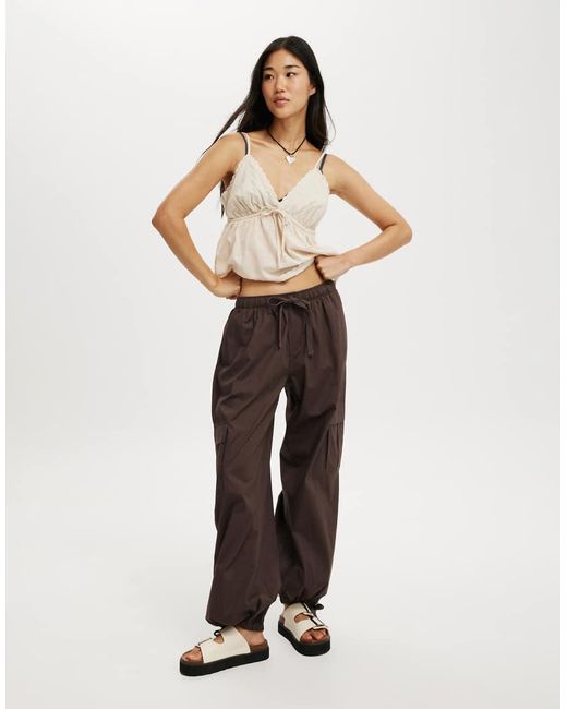 Cotton On White Summer Cargo Pant