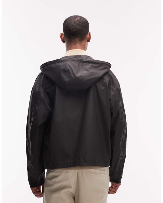 ASOS Black Stormmaxtm Waterpoof Hooded Rain Jacket for men