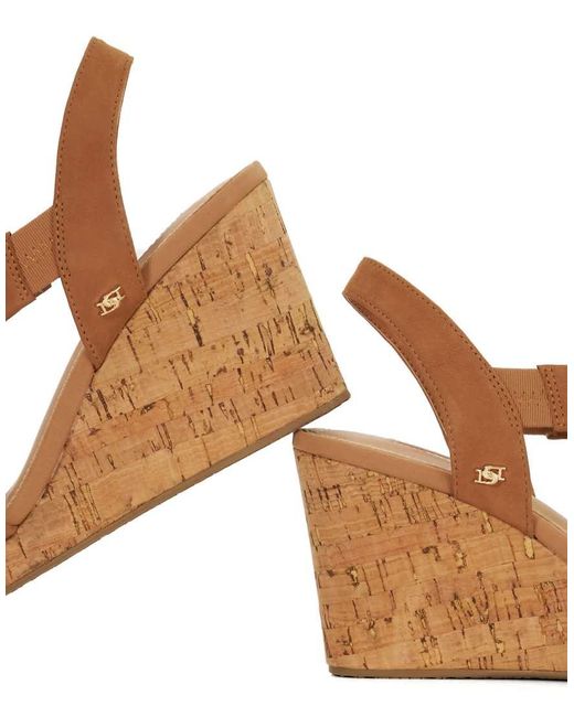 Dune Brown Kamies Wedged Heels