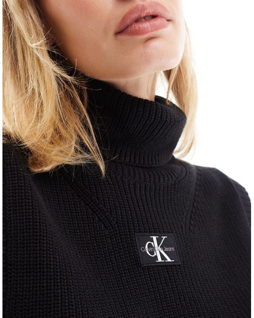 Calvin Klein Metallic Woven Label Sweater Singlet