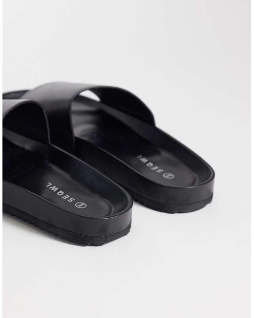 SEQWL Blue Marina Sliders for men