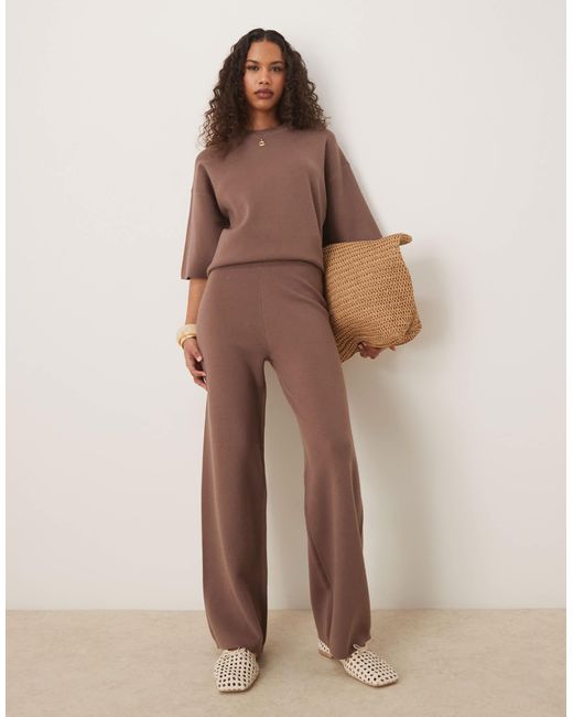 ASOS Brown Structured Knit T Shirt