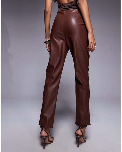 ASOS Blue Faux Leather Trouser