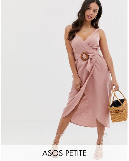 petite wrap maxi dress