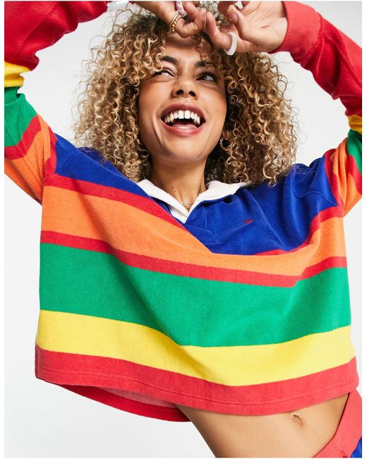 Polo Ralph Lauren Co-ord Terry Towelling Long Sleeve Polo Top - Lyst