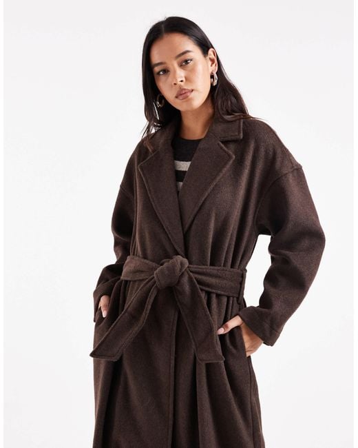 Object Black Premium Wool Blend Formal Maxi Coat