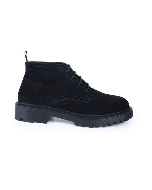 OFF THE HOOK Black 'Axel' Suede Chukka Ankle Lace-Up Boots for men