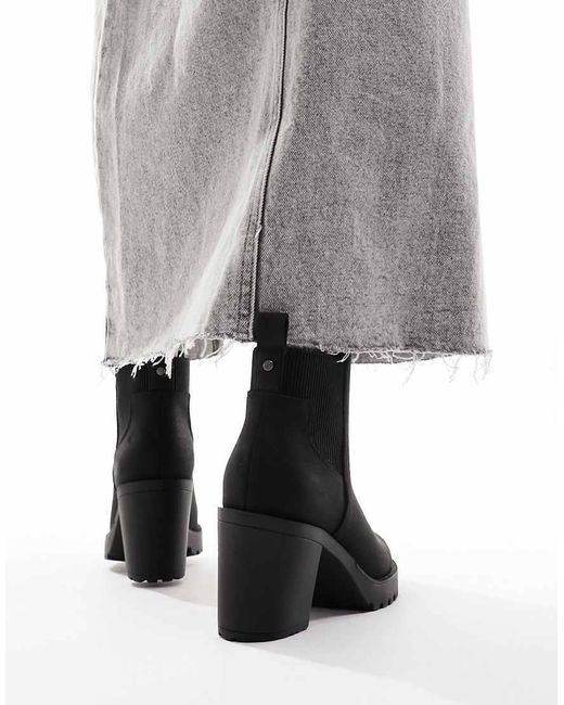 ONLY Black Faux Leather Heeled Boot