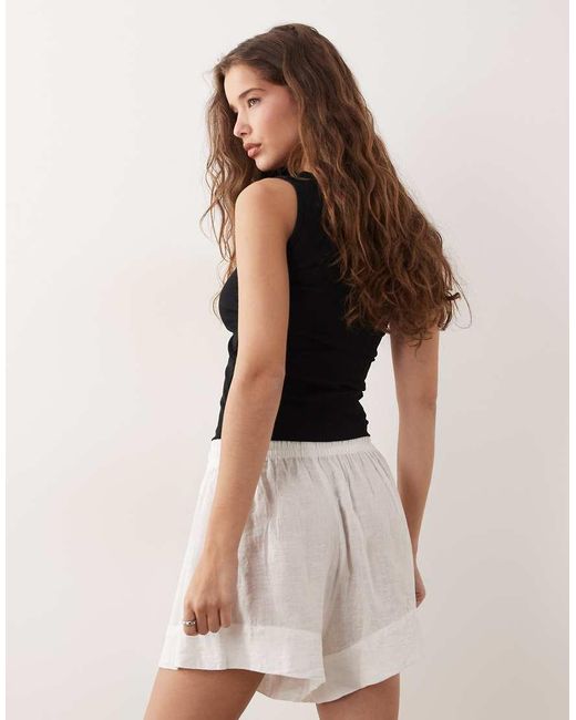 Polo Ralph Lauren Natural Cotton Linen Boyfriend Short Cover-Up