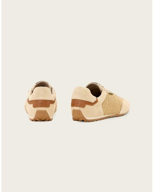 AllSaints Natural Liam Low Top Textured Sneakers