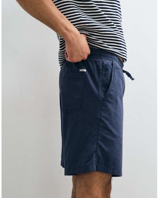 JJ Rebel White Drawstring Linen-mix Shorts for men