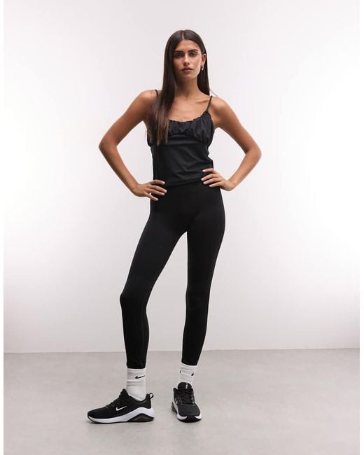 Nike Black One Dri-fit Ruched Tank