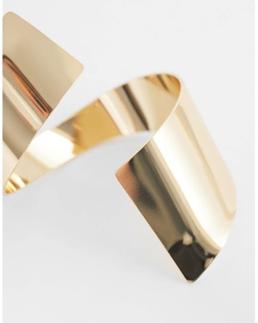 ASOS Metallic Large Wrap-around Cuff Bangle