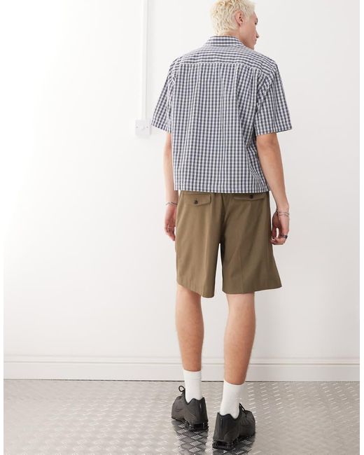 Weekday Nette Oversized Short Met Elastische Taille in het Gray voor heren