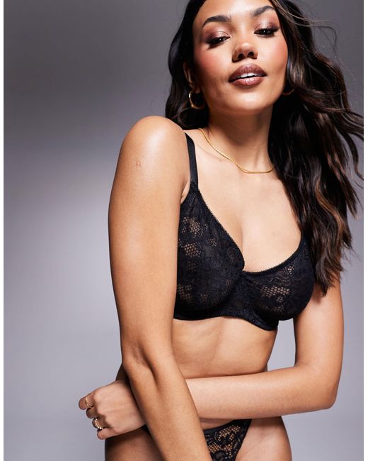 ASOS Black – fuller bust – margot – bügel-bh aus er spitze mit bindedetail