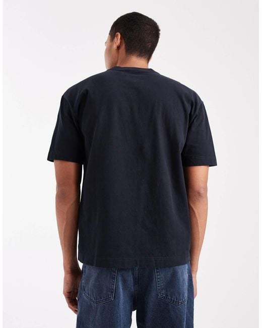 Hollister – kastiges, kurzärmliges t-shirt in Blue für Herren