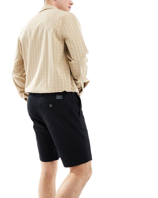 Pantalones cortos chinos s elásticos Ben Sherman de hombre de color Black