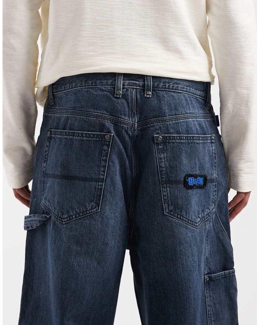 HUGO Blue Carpenter Wide Leg Jeans for men
