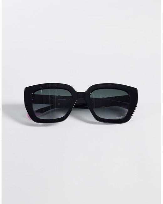 Missoni Sunglasses Black Missoni Square Sunglasses With Dark Shaded Lenses