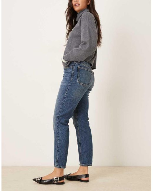 Mango Blue Mom2000 Jeans