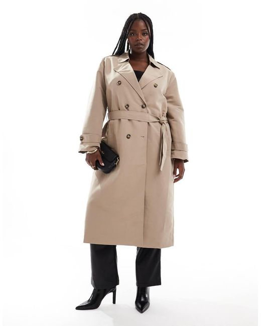 Vero Moda Longline Belted Trench Coat in White Lyst UK