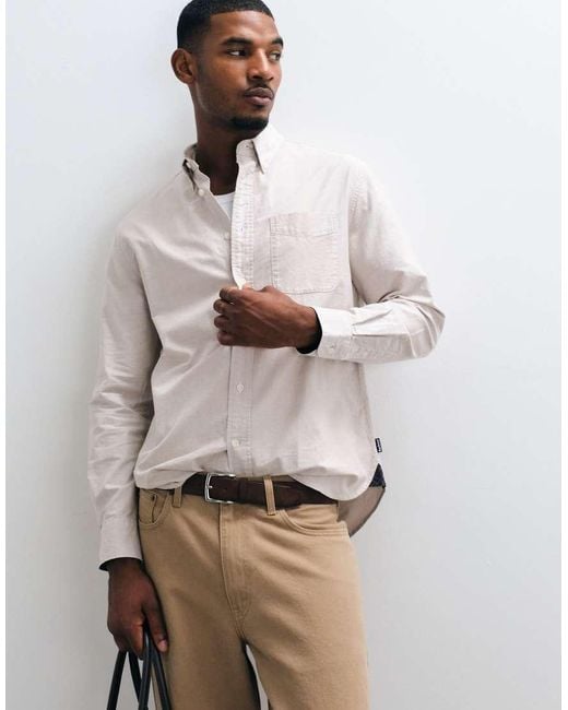 Barbour Natural Authentic Oxford Long Sleeve Shirt for men