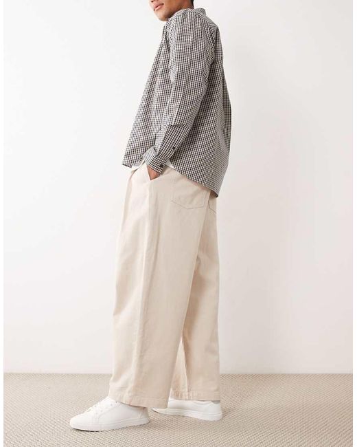 ASOS Natural Barrel Pants for men