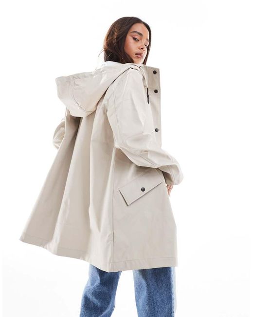 ONLY White Hooded Raincoat