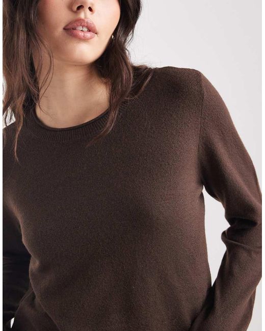 ONLY Blue Round Neck Knitted Top