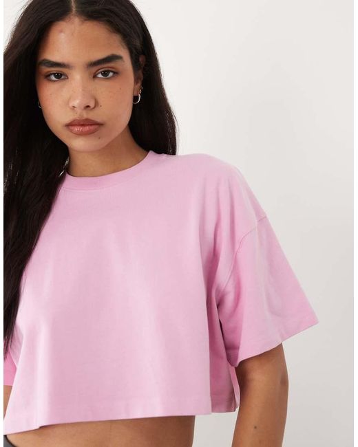 4505 Pink Icon Heavyweight Cotton Cropped T-shirt With Quick Dry Finish