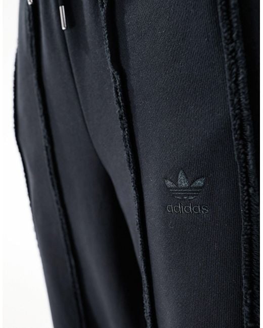 Adidas Originals Black Dark Varsity Distressed Oversized joggers