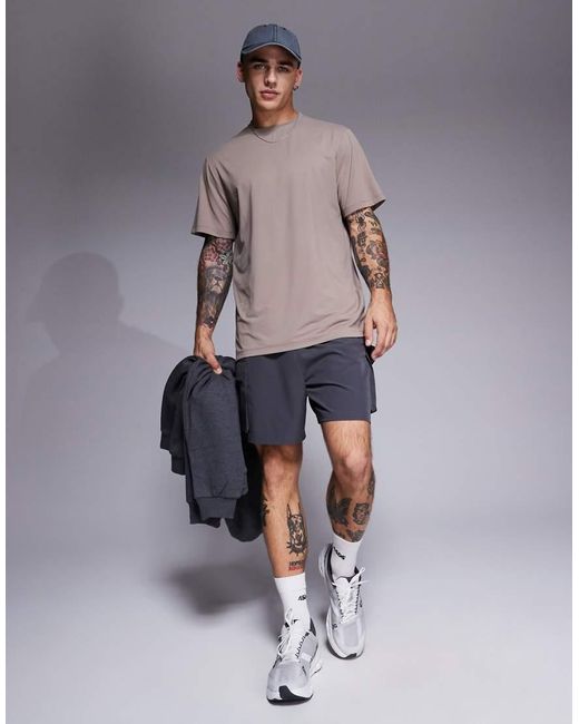 ASOS Gray Icon Training T-shirt With Quick Dry for men