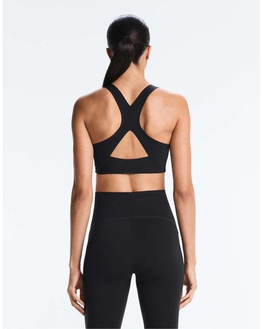 Oysho Blue Medium-support Compressive Bra With Cups