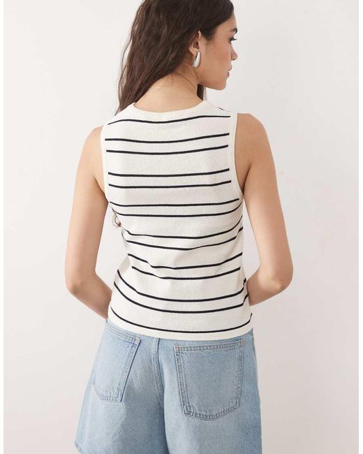 ASOS White Fine Knit Tank Top Co-ord