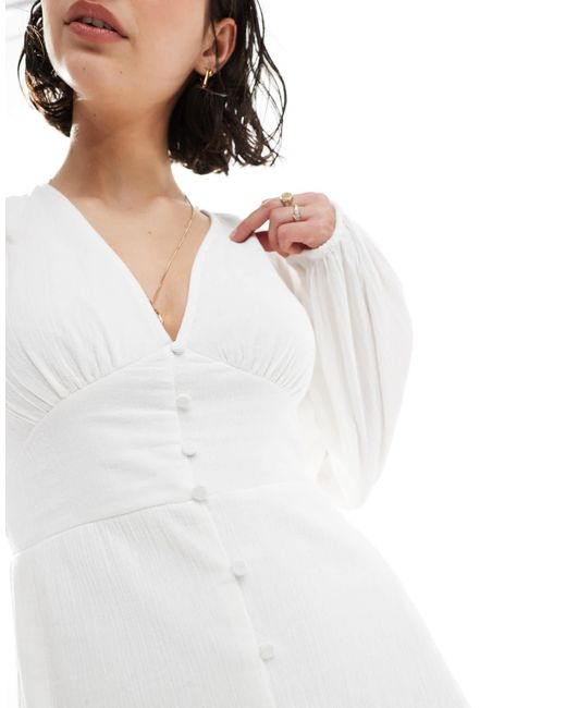 Vero Moda White – boho-maxikleid aus baumwolle