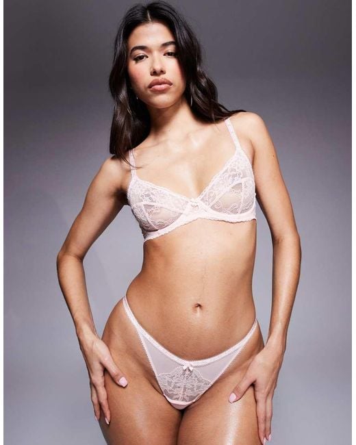 Boux Avenue Pink Gracey Tanga Lingerie Thong