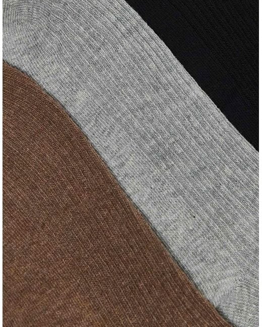 Pieces White 4 Pack Ribbed Socks