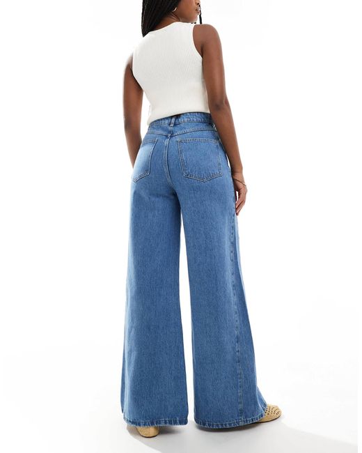 ASOS Blue Flared Jean With Godet
