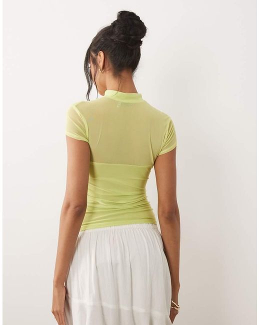 ASOS Green Rouleau Loop Cut Out Top