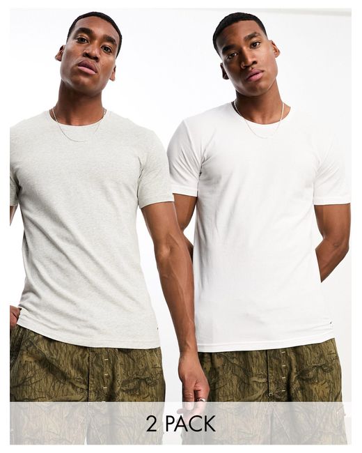 Nike White Dri-fit Essential Cotton Stretch 2 Pack T-shirt for men