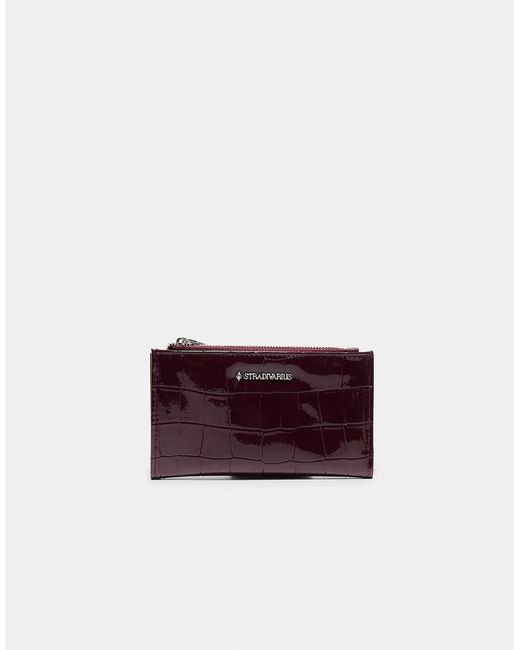 Stradivarius Basic Portemonnee Met Rits in het Purple