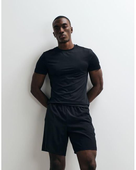 4505 Blue Icon 7 Inch Quick Dry Training Shorts With Zip Pockets for men
